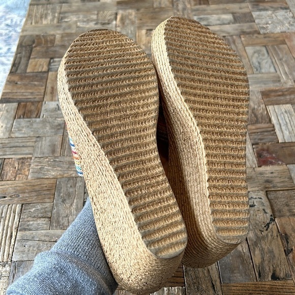 Sbicca Rainbow Platform Wedge Slide Sandals - Picture 4 of 5